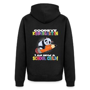 Au revoir la maternelle, je suis un écolier maintenant ! - Veste à capuche bio Premium Unisexe - noir - Dos - Nico (187cm)