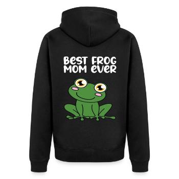 Meilleure grenouille maman de tous les temps - Veste à capuche bio Premium Unisexe - noir - Dos - Nico (187cm)