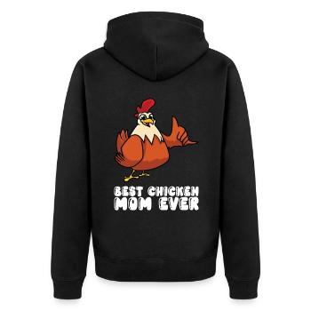 Meilleure maman de poulet de tous les temps - Veste à capuche bio Premium Unisexe - noir - Dos - Nico (187cm)