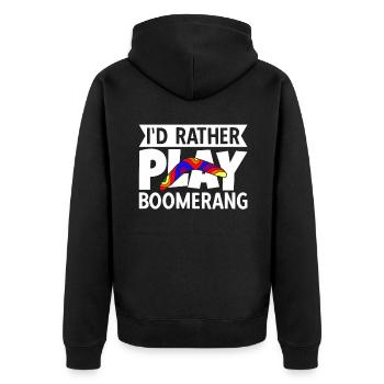 Je préfère jouer à Boomerang - Veste à capuche bio Premium Unisexe - noir - Dos - Nico (187cm)