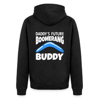Le futur boomerang de papa Buddy - Veste à capuche bio Premium Unisexe - noir - Dos - Nico (187cm)