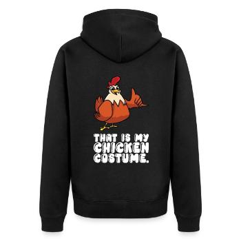 C’est mon costume de poulet - Veste à capuche bio Premium Unisexe - noir - Dos - Nico (187cm)