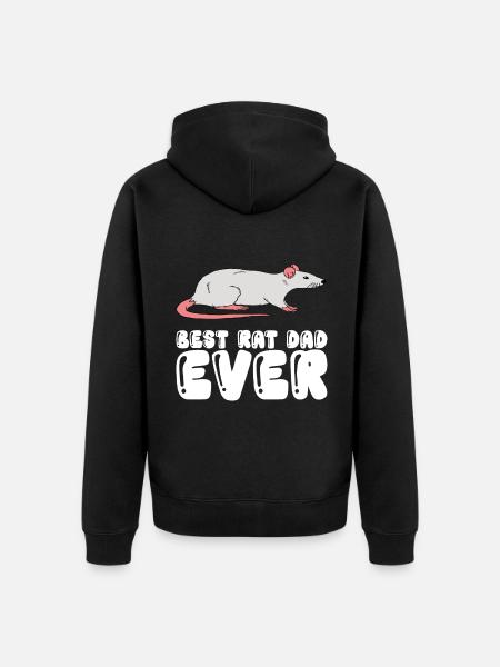 Best Rat Father ever - Unisex Premium Organic Zip Hoodie - black