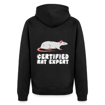 Expert certifié en rats - Veste à capuche bio Premium Unisexe - noir - Dos - Nico (187cm)