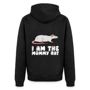 Je suis la maman rat - Veste à capuche bio Premium Unisexe - noir - Dos - Nico (187cm)