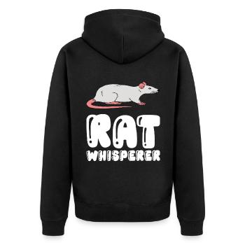 Chuchoteur de rat - Veste à capuche bio Premium Unisexe - noir - Dos - Nico (187cm)