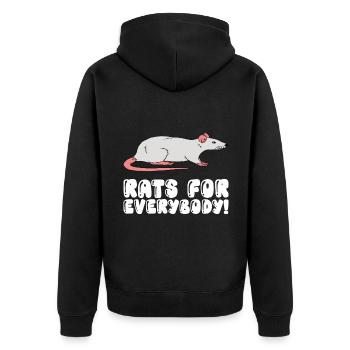 Des rats pour tous - Veste à capuche bio Premium Unisexe - noir - Dos - Nico (187cm)