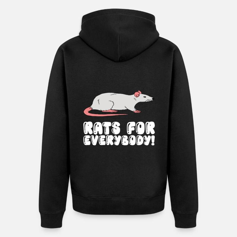 Des rats pour tous - Veste à capuche bio Premium Unisexe - noir