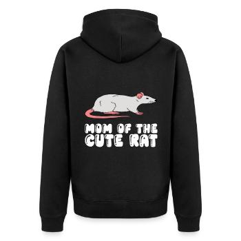 La mère du rat mignon - Veste à capuche bio Premium Unisexe - noir - Dos - Nico (187cm)