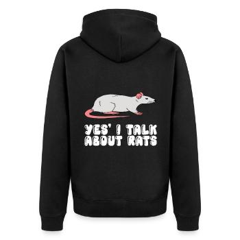 Oui, je parle de rats - Veste à capuche bio Premium Unisexe - noir - Dos - Nico (187cm)