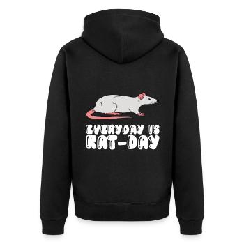 Every day is council day - Unisex Premium Organic Zip Hoodie - black - Back - Nico (187cm)