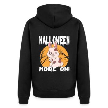 Halloween Zombie Animaux Halloween Lapin - Veste à capuche bio Premium Unisexe - noir - Dos - Nico (187cm)