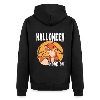 Halloween Zombie Animaux Halloween Renard - Veste à capuche bio Premium Unisexe - noir - Dos - Nico (187cm)