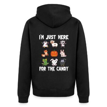 Halloween Zombie Animaux Halloween Animaux - Veste à capuche bio Premium Unisexe - noir - Dos - Nico (187cm)
