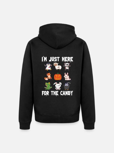 Halloween Zombie Animals Halloween Animals - Unisex Premium Organic Zip Hoodie - black