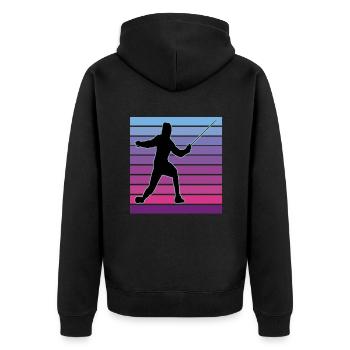 Escrime Escrime Escrime sportive - Veste à capuche bio Premium Unisexe - noir - Dos - Nico (187cm)