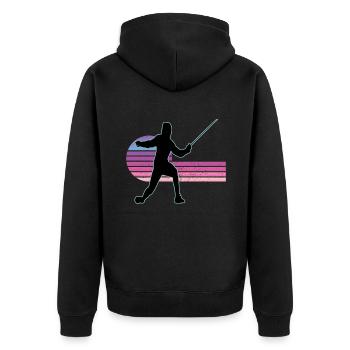 Escrime Escrime Escrime sportive - Veste à capuche bio Premium Unisexe - noir - Dos - Nico (187cm)
