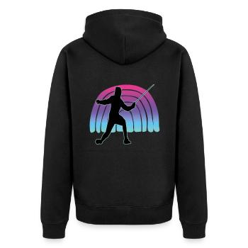 Escrime Escrime Escrime sportive - Veste à capuche bio Premium Unisexe - noir - Dos - Nico (187cm)