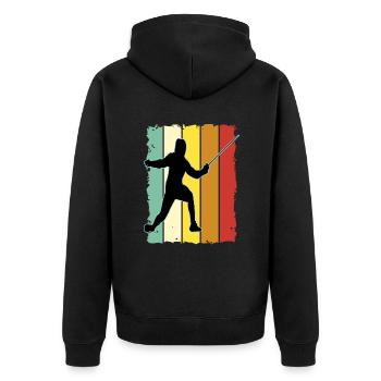 Escrime Escrime Escrime sportive - Veste à capuche bio Premium Unisexe - noir - Dos - Nico (187cm)