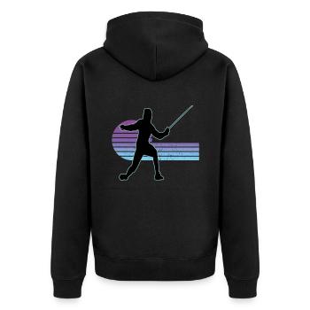 Escrime Escrime Escrime sportive - Veste à capuche bio Premium Unisexe - noir - Dos - Nico (187cm)