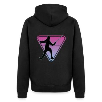 Escrime Escrime Escrime sportive - Veste à capuche bio Premium Unisexe - noir - Dos - Nico (187cm)