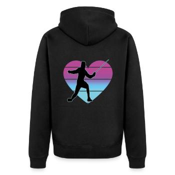 Escrime Escrime Escrime sportive - Veste à capuche bio Premium Unisexe - noir - Dos - Nico (187cm)