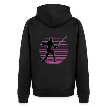 Escrime Escrime Escrime sportive - Veste à capuche bio Premium Unisexe - noir - Dos - Nico (187cm)