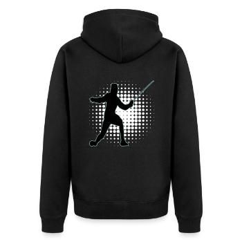 Escrime Escrime Escrime sportive - Veste à capuche bio Premium Unisexe - noir - Dos - Nico (187cm)