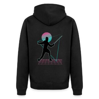 Escrime Escrime Escrime sportive - Veste à capuche bio Premium Unisexe - noir - Dos - Nico (187cm)
