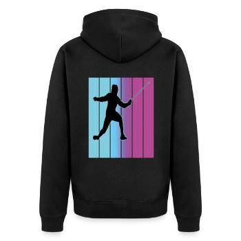 Escrime Escrime Escrime sportive - Veste à capuche bio Premium Unisexe - noir - Dos - Nico (187cm)
