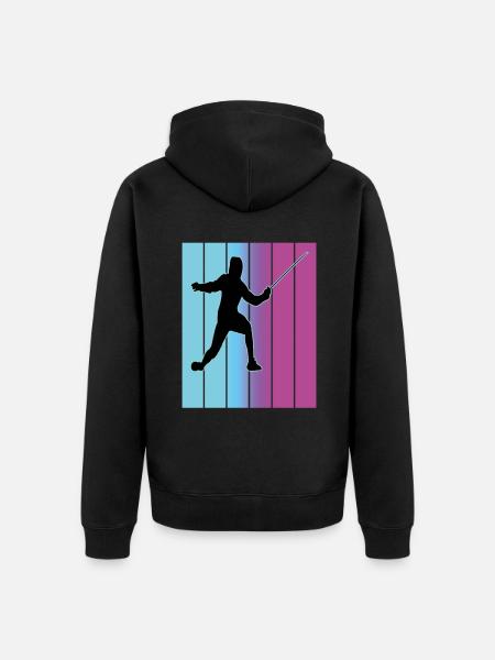 Fencing Fencing Sport Fencing - Unisex Premium Organic Zip Hoodie - black