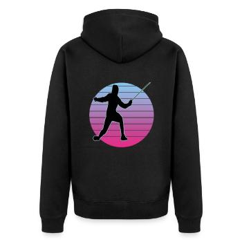 Fencing Fencing Sport Fencing - Unisex Premium Organic Zip Hoodie - black - Back - Nico (187cm)