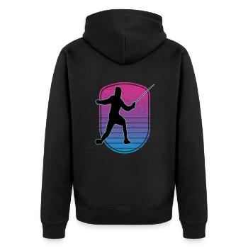 Escrime Escrime Escrime sportive - Veste à capuche bio Premium Unisexe - noir - Dos - Nico (187cm)