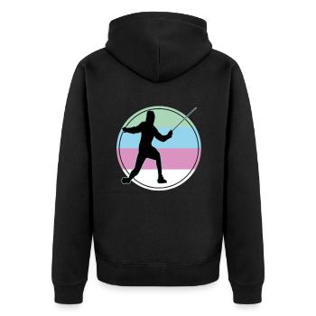 Fencing Fencing Sport Fencing - Unisex Premium Organic Zip Hoodie - black - Back - Nico (187cm)