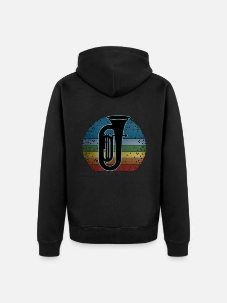 Tuba Player Tuba Musical Instrument - Unisex Premium Organic Zip Hoodie - black