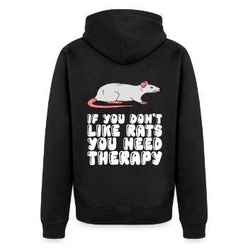 Thérapie par les rats - Veste à capuche bio Premium Unisexe - noir - Dos - Nico (187cm)