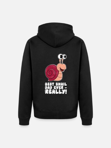 Best snail daddy ever - Unisex Premium Organic Zip Hoodie - black
