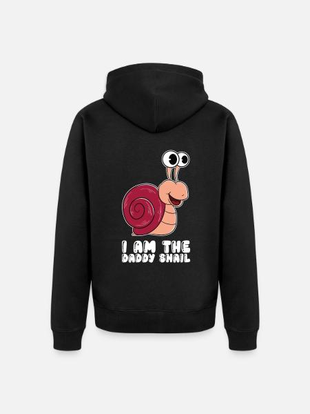 I'm the daddy snail - Unisex Premium Organic Zip Hoodie - black