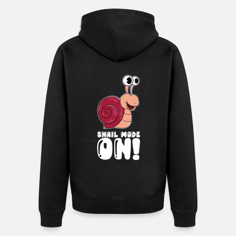 Mode escargot activé - Veste à capuche bio Premium Unisexe - noir