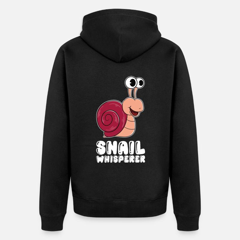 Schneckenflüsterer - Unisex Premium Bio Zip Hoodie - Schwarz