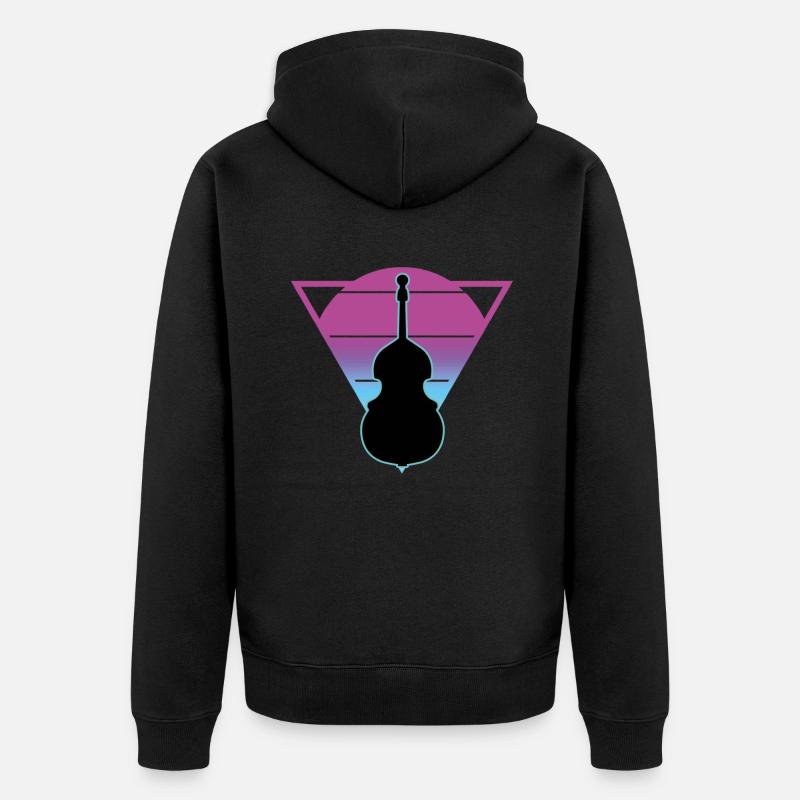 Contrebasse - Veste à capuche bio Premium Unisexe - noir
