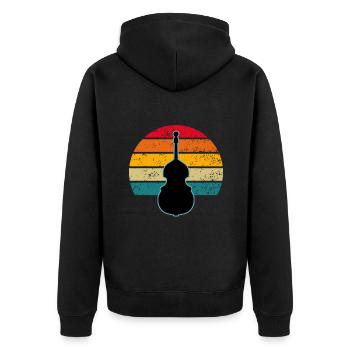 Contrebasse - Veste à capuche bio Premium Unisexe - noir - Dos - Nico (187cm)