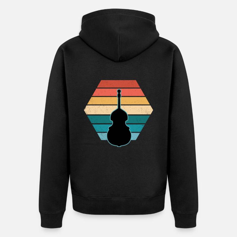 Kontrabass - Unisex Premium Bio Zip Hoodie - Schwarz
