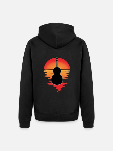 Contrabass - Unisex Premium Organic Zip Hoodie - black