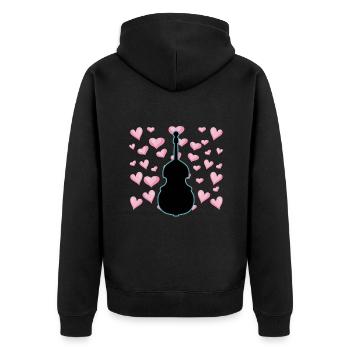 Contrebasse - Veste à capuche bio Premium Unisexe - noir - Dos - Nico (187cm)