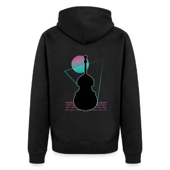 Contrebasse - Veste à capuche bio Premium Unisexe - noir - Dos - Nico (187cm)