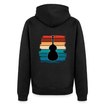 Contrebasse - Veste à capuche bio Premium Unisexe - noir - Dos - Nico (187cm)