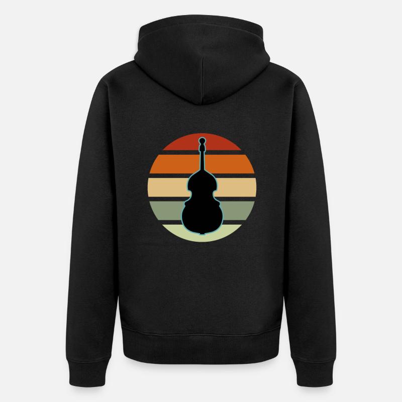 Contrebasse - Veste à capuche bio Premium Unisexe - noir