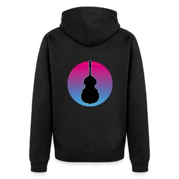 Contrebasse - Veste à capuche bio Premium Unisexe - noir - Dos - Nico (187cm)