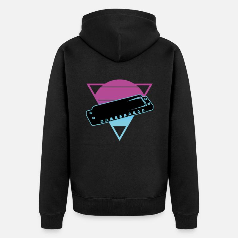 Harmonica - Veste à capuche bio Premium Unisexe - noir